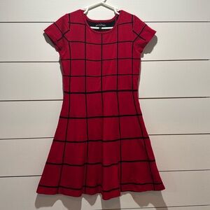 Girls- Large- Sequin Hearts brand sweater dress- Red and Black